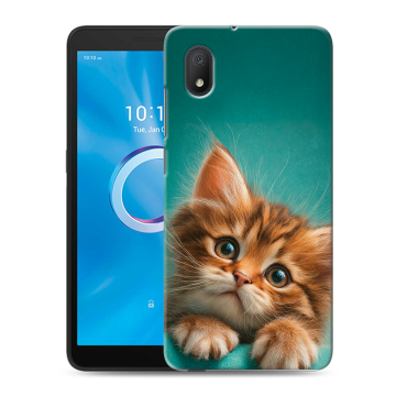 Силиконовый чехол на Alcatel 1A (2020) с принтом котенок