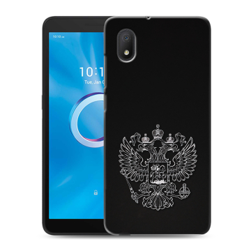 Силиконовый чехол на Alcatel 1A (2020) с принтом Герб России Силиконовый чехол на Alcatel 1A (2020) с принтом Герб России