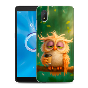 Силиконовый чехол на Alcatel 1A (2020) с принтом сова