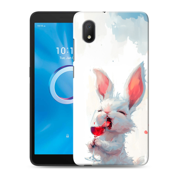 Силиконовый чехол на Alcatel 1A (2020) с принтом кролик зайчик