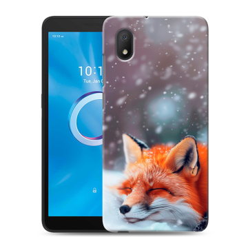 Силиконовый чехол на Alcatel 1A (2020) с принтом лиса