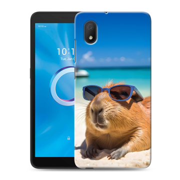Силиконовый чехол на Alcatel 1A (2020) с принтом Капибара