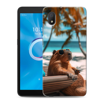 Силиконовый чехол на Alcatel 1A (2020) с принтом Капибара