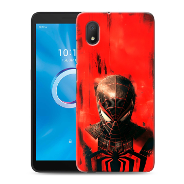 Силиконовый чехол на Alcatel 1A (2020) с принтом человек паук spiderman