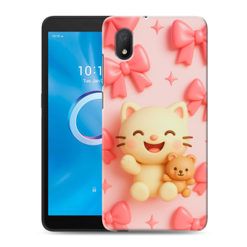 Силиконовый чехол на Alcatel 1A (2020) с принтом для девочек