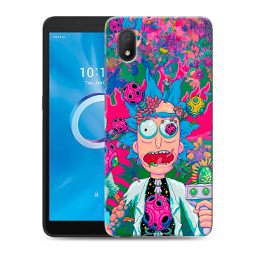 Силиконовый чехол на Alcatel 1A (2020) с принтом Рик и Морти Rick Morty