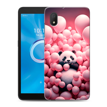 Силиконовый чехол на Alcatel 1A (2020) с принтом Панда Силиконовый чехол на Alcatel 1A (2020) с принтом Панда