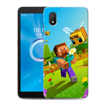 Силиконовый чехол на Alcatel 1A (2020) с принтом Майнкрафт Minecraft Силиконовый чехол на Alcatel 1A (2020) с принтом Майнкрафт Minecraft
