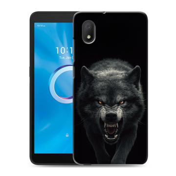 Силиконовый чехол на Alcatel 1A (2020) с принтом Волк