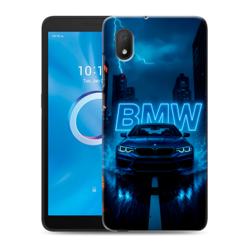 Силиконовый чехол на Alcatel 1A (2020) с принтом BMW БМВ