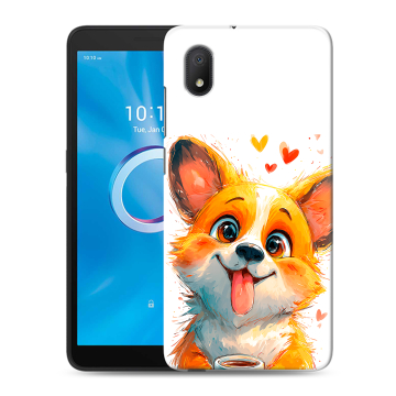 Силиконовый чехол на Alcatel 1A (2020) с принтом корги