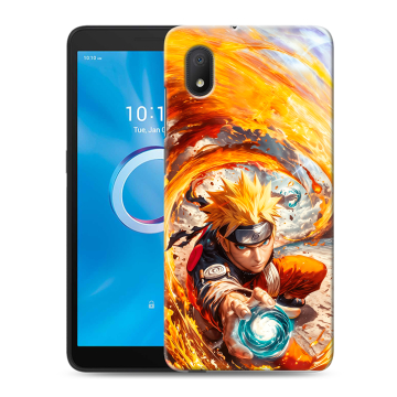 Силиконовый чехол на Alcatel 1A (2020) с принтом Аниме Наруто Naruto