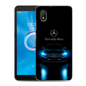 Силиконовый чехол на Alcatel 1A (2020) с принтом Mercedes Мерседес Силиконовый чехол на Alcatel 1A (2020) с принтом Mercedes Мерседес