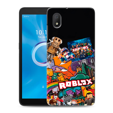 Силиконовый чехол на Alcatel 1A (2020) с принтом Roblox Роблокс