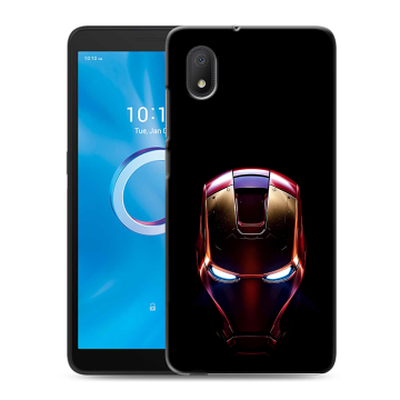 Силиконовый чехол на Alcatel 1A (2020) с принтом IronMan Железный человек