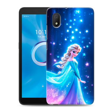 Силиконовый чехол на Alcatel 1A (2020) с принтом Холодное сердце Frozen