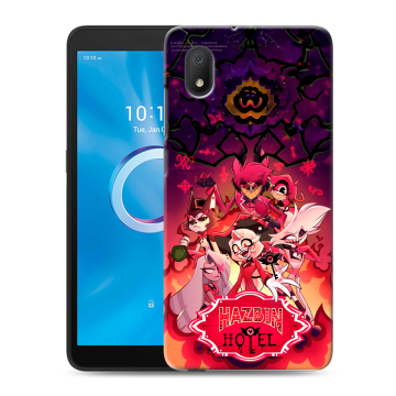 Силиконовый чехол на Alcatel 1A (2020) с принтом Hazbin Hotel Отель Хазбин