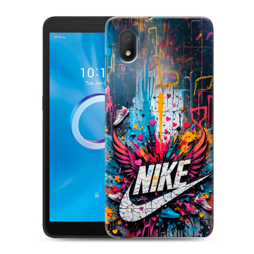 Силиконовый чехол на Alcatel 1A (2020) с принтом Nike Найк Силиконовый чехол на Alcatel 1A (2020) с принтом Nike Найк