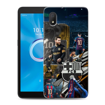 Силиконовый чехол на Alcatel 1A (2020) с принтом Messi Barcelona