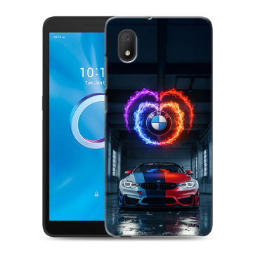 Силиконовый чехол на Alcatel 1A (2020) с принтом BMW БМВ