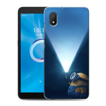Силиконовый чехол на Alcatel 1A (2020) с принтом Миньоны