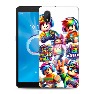Силиконовый чехол на Alcatel 1A (2020) с принтом Roblox Роблокс