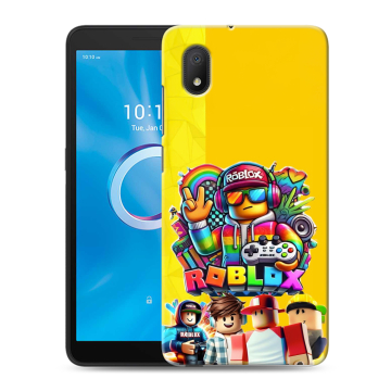 Силиконовый чехол на Alcatel 1A (2020) с принтом Roblox Роблокс