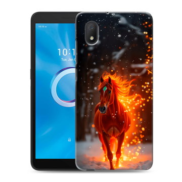 Силиконовый чехол на Alcatel 1A (2020) с принтом Новый год