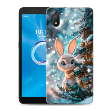 Силиконовый чехол на Alcatel 1A (2020) с принтом Новый год