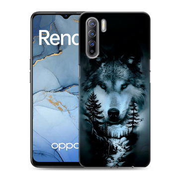 Силиконовый чехол на OPPO Reno3 с принтом Лесной волк Силиконовый чехол на OPPO Reno3 с принтом Лесной волк