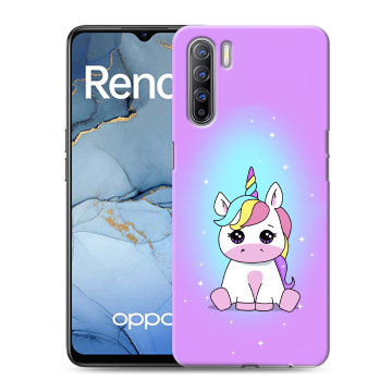 Силиконовый чехол на OPPO Reno3 с принтом Единорог Силиконовый чехол на OPPO Reno3 с принтом Единорог