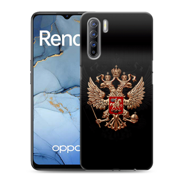 Силиконовый чехол на OPPO Reno3 с принтом Герб России Силиконовый чехол на OPPO Reno3 с принтом Герб России