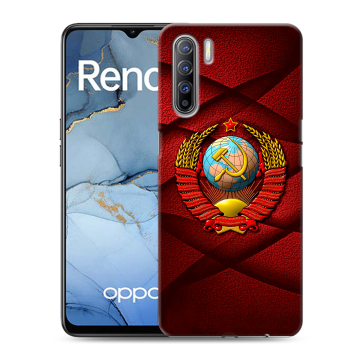 Силиконовый чехол на OPPO Reno3 с принтом Герб СССР Силиконовый чехол на OPPO Reno3 с принтом Герб СССР