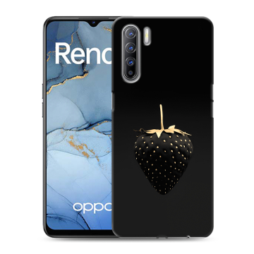 Силиконовый чехол на OPPO Reno3 с принтом Черная клубника Силиконовый чехол на OPPO Reno3 с принтом Черная клубника