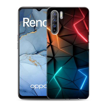 Силиконовый чехол на OPPO Reno3 с принтом Абстракция неон Силиконовый чехол на OPPO Reno3 с принтом Абстракция неон