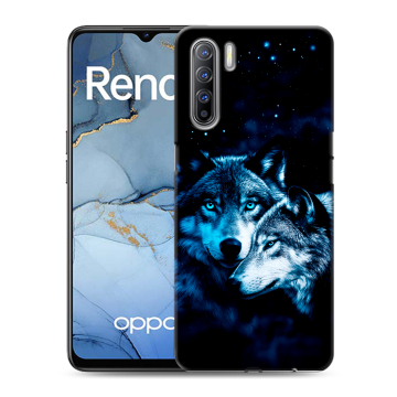 Силиконовый чехол на OPPO Reno3 с принтом Волки Силиконовый чехол на OPPO Reno3 с принтом Волки