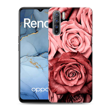 Силиконовый чехол на OPPO Reno3 с принтом Цветы розы Силиконовый чехол на OPPO Reno3 с принтом Цветы розы