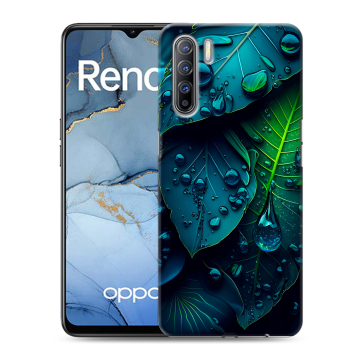 Силиконовый чехол на OPPO Reno3 с принтом Листья Силиконовый чехол на OPPO Reno3 с принтом Листья
