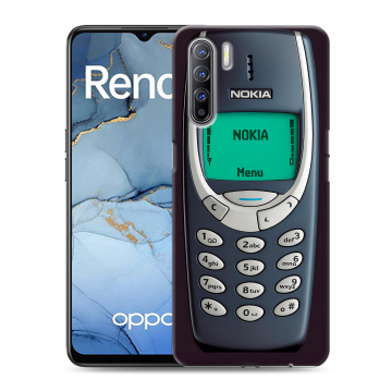 Силиконовый чехол на OPPO Reno3 с принтом Старый телефон Силиконовый чехол на OPPO Reno3 с принтом Старый телефон