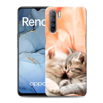 Силиконовый чехол на OPPO Reno3 с принтом Котята