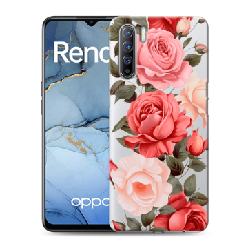 Силиконовый чехол на OPPO Reno3 с принтом Розы Силиконовый чехол на OPPO Reno3 с принтом Розы