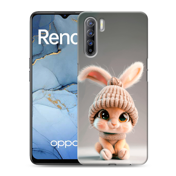 Силиконовый чехол на OPPO Reno3 с принтом Кролик Силиконовый чехол на OPPO Reno3 с принтом Кролик