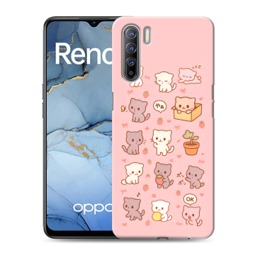 Силиконовый чехол на OPPO Reno3 с принтом Hello Kitty Хелоу Кити