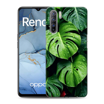 Силиконовый чехол на OPPO Reno3 с принтом Листья Силиконовый чехол на OPPO Reno3 с принтом Листья