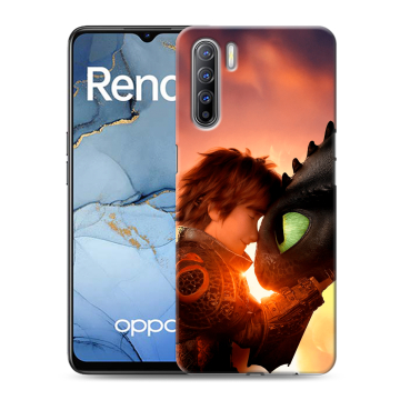 Силиконовый чехол на OPPO Reno3 с принтом Как приручить дракона