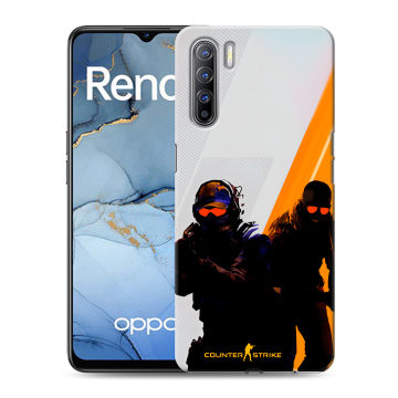 Силиконовый чехол на OPPO Reno3 с принтом Контер страйк Counter strike