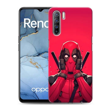 Силиконовый чехол на OPPO Reno3 с принтом Дедпул Deadpool