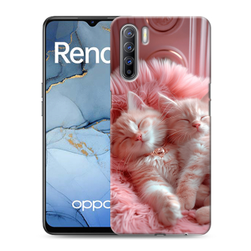 Силиконовый чехол на OPPO Reno3 с принтом котята котики Силиконовый чехол на OPPO Reno3 с принтом котята котики