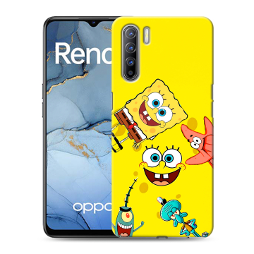 Силиконовый чехол на OPPO Reno3 с принтом Спанч боб Спанчбоб
