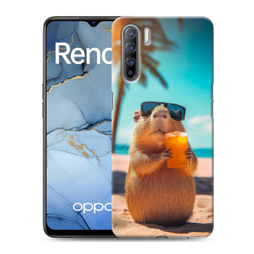 Силиконовый чехол на OPPO Reno3 с принтом Капибара Силиконовый чехол на OPPO Reno3 с принтом Капибара